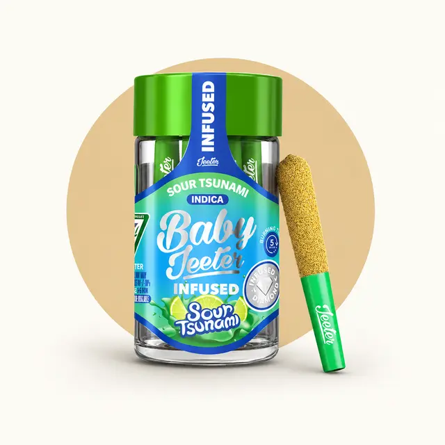 Baby Jeeter Sour Tsunami pre-roll jar